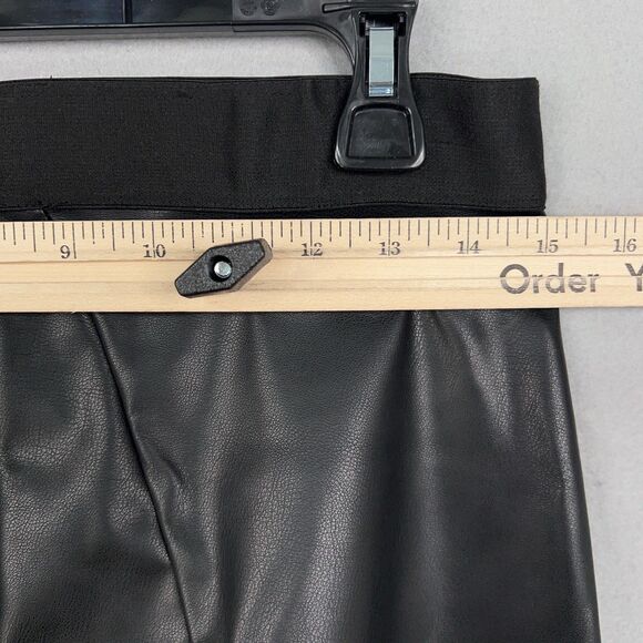 Emerson Fry Pants Womens Large Black Faux Leather Pull On Leggings Made USA - Picture 10 of 16